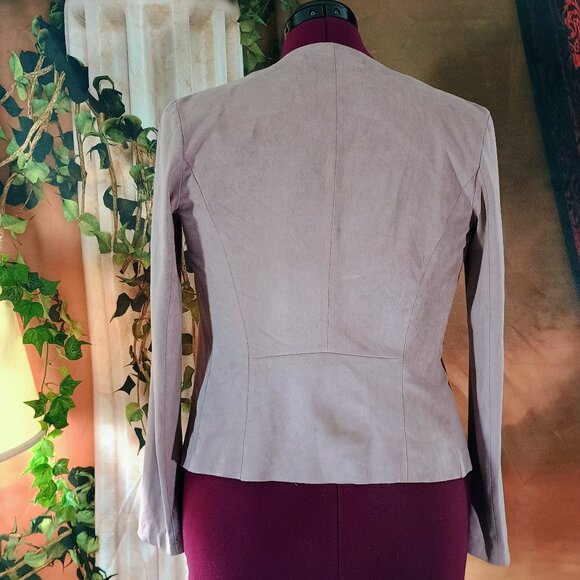 EUC: Forever 21 Sze Small Taupe Faux Suede Waterfall Open-front Cardigan - Picture 2 of 3